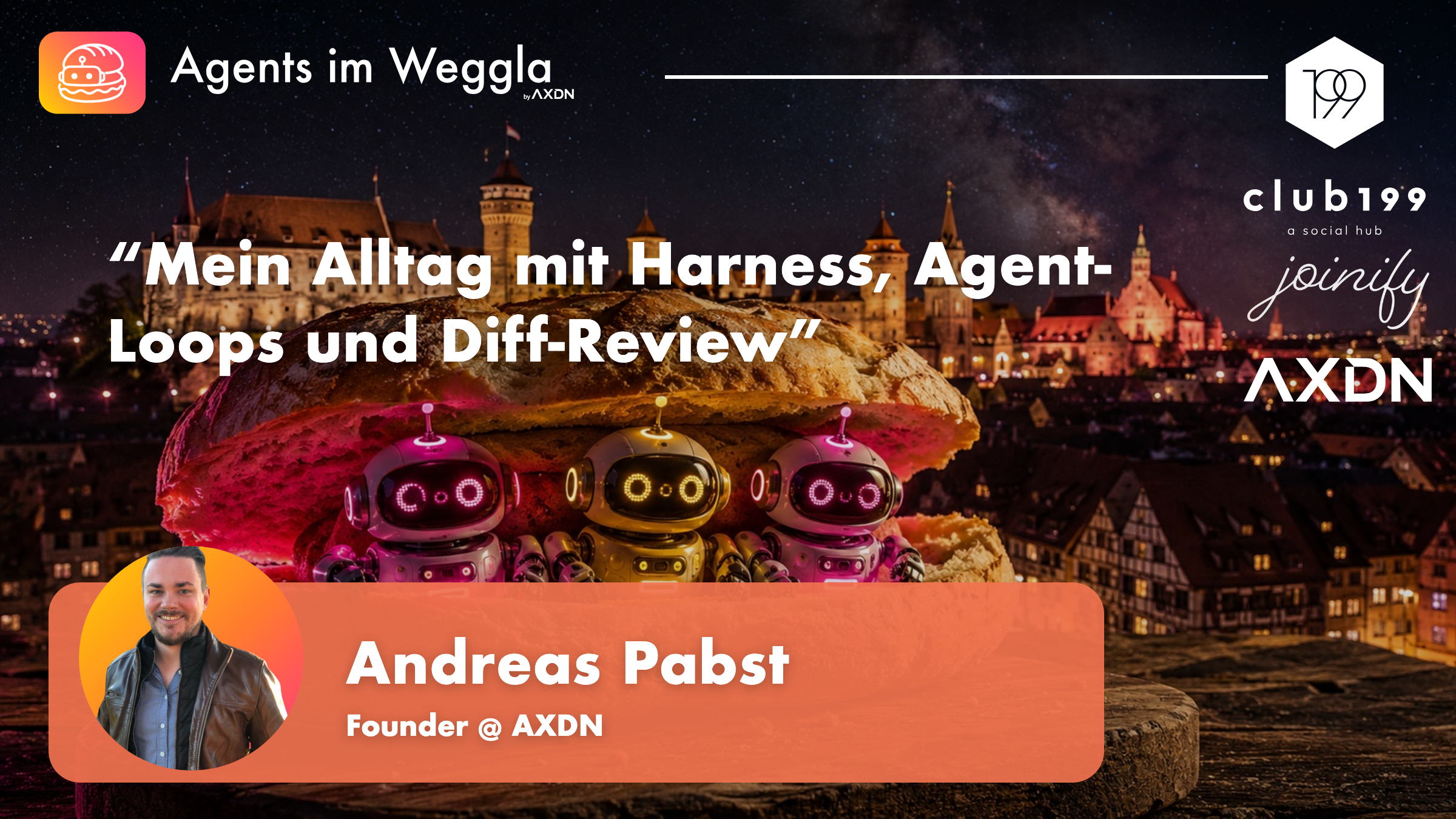 Speaker-Announcement: Andreas Pabst — Mein Alltag mit Harness, Agent-Loops und Diff-Review